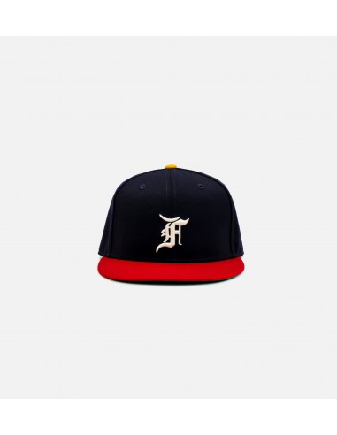 F.O.G. 59Fifty Mens Fitted Hat - Navy/Red Paris Déstockage Promo