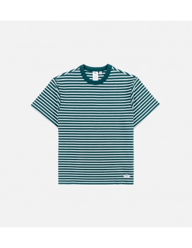 Nanamica Striped Mens Short Sleeve Shirt - Green Découvrez la collection