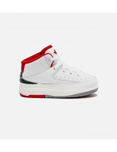 Air Jordan 2 Retro Italy Infant Toddler Lifestyle Shoe - Black/Fire Red/Sail/Cement Grey paiement sécurisé