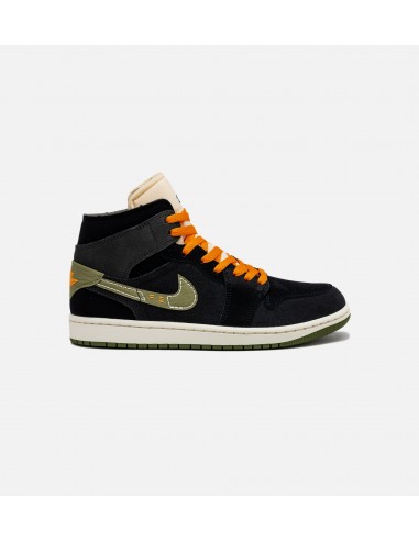 Air Jordan 1 Mid SE Craft Halloween Mens Lifestyle Shoe - Grey livraison gratuite