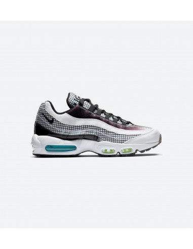 Air Max 95 Grid Pack Mens Shoe - White/Black/Blue Glaze/Lime Blast chez Cornerstreet bien 