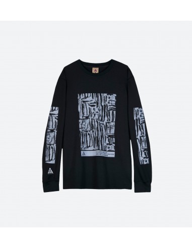 NRG ACG Waffle Long Sleeve Mens Shirt - Black/Black Jusqu'à 80% De Réduction