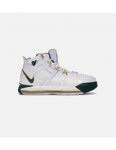 Lebron 3 QS "Svsm Home" Mens Basketball Shoe - White/Deep Forest-Gold Dust basket pas cher