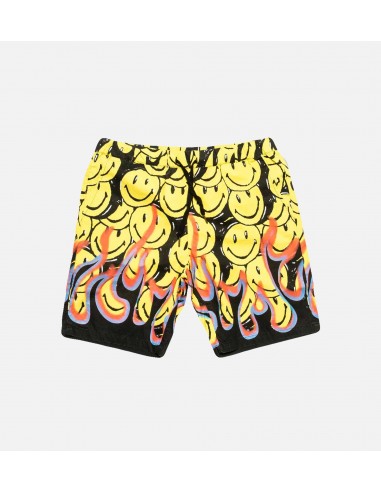 Smiley Flames Mens Shorts - Yellow/Black vente chaude votre 