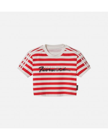 adidas X Fiorucci Womens Crop Top - White/Red ou a consommer sur place