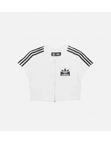 Olivia Oblanc X adidas X Kendall Jenner Womens Crop Top - White/Black de l' environnement