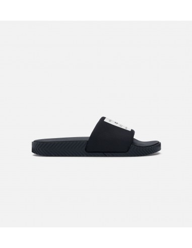 adidas by Alexander Wang Black Adilette Lycra Men Slides - Black /White pas cheres