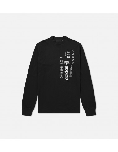 Alexander Wang X adidas Collection AW Mens Long Sleeve Shirt - Black/White solde