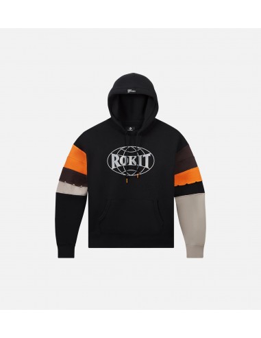 Converse X Rokit Mens Hoodie - Black/Grey/Orange Comparez plus de prix