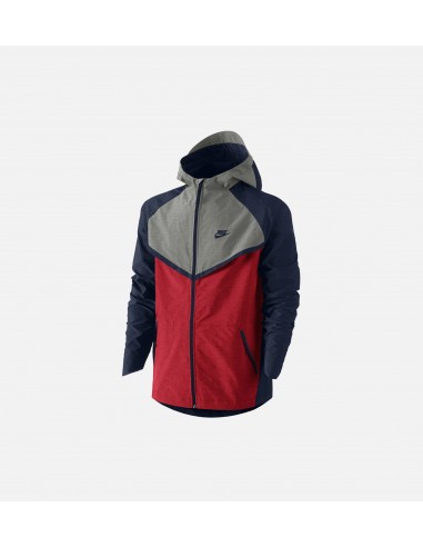 Tech Windrunner Mens Jacket - Blue/Red/Grey à prix réduit toute l'année