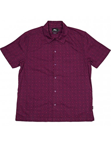 Circle Paisley Shirt (Mens) - Burgundy commande en ligne