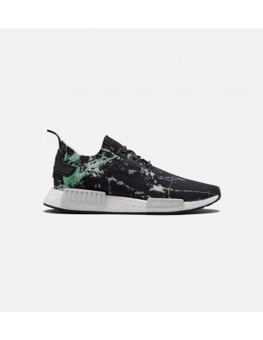 NMD R1 Primeknit Green Marble Mens Shoe - Black/White/Green destockage