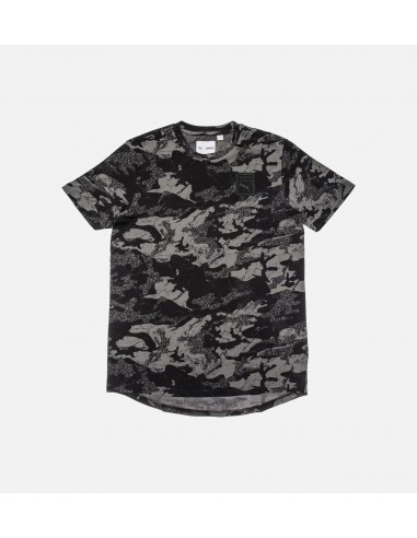 Trapstar Logo Mens Short Sleeve Tee - Black/Camo offre 