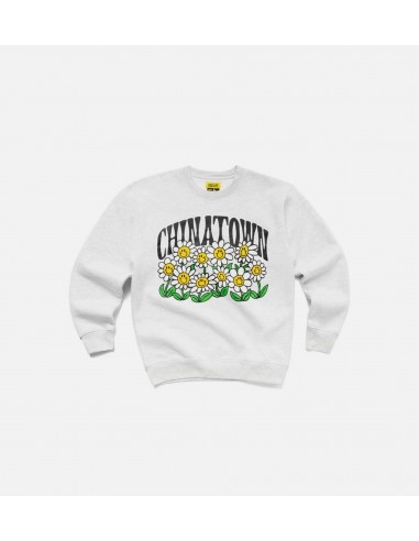 Smiley Flower Power Crewneck Mens Crew - Grey livraison et retour toujours gratuits