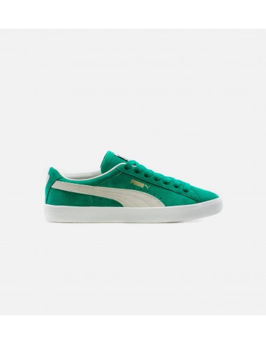 Suede Vintage Mens Lifestyle Shoe - Green/White français