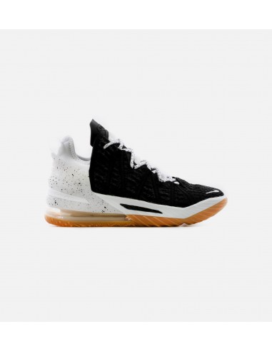 Lebron 18 Black Gum Mens Basketball Shoe -Black/White la livraison gratuite