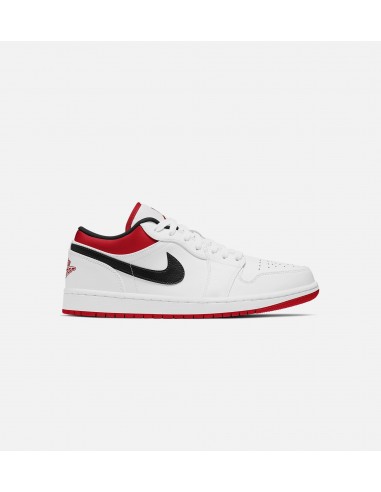 Jordan 1 Low Mens Lifestyle Shoe - White/Red une grave pollution 