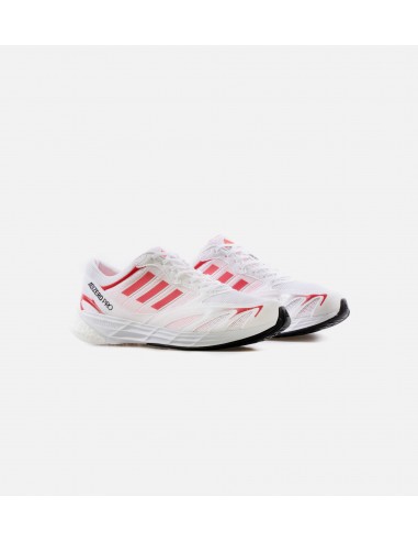 Adizero Pro DNA Mens Running Shoe - White/Red la livraison gratuite