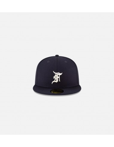 Fear of God Essentials 59FIFTY Fitted Hat Mens Hat - Navy JUSQU'A -70%! 