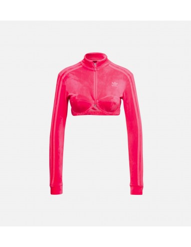 Jeremy Scott Velour Bra Track Top Womens Top - Pink hantent personnes