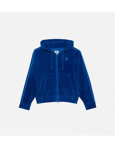 Jeremy Scott Velour Full Zip Hoodie Mens Jacket - Blue d'Europe débarque