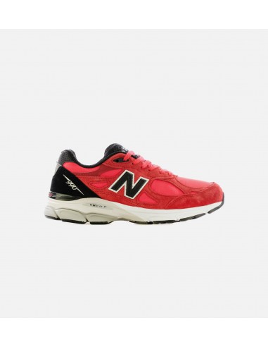 Made in USA 990v3 Red Suede Mens Running Shoe - Red/Black/White en ligne des produits 