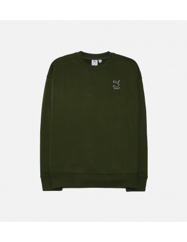 Maison Kitsune Crew Mens Crew - Green de votre