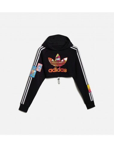 Jeremy Scott Cropped Hoodie Womens Hoodie - Black/Multi Voir les baskets