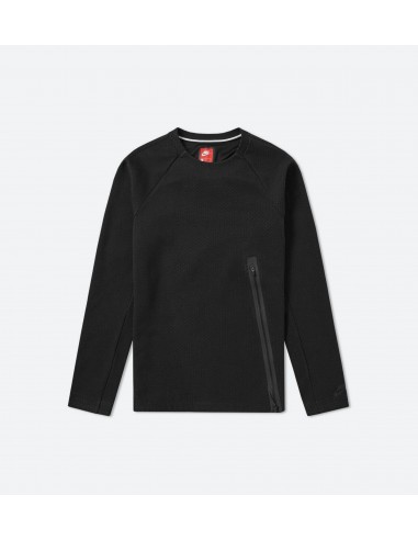 Tech Fleece Zip Crew Sweater Mens - Black destockage