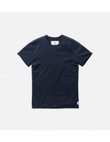 Terry Short Sleeve Crew Sweatshirt Mens Shirt - Navy Blue outlet