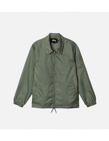 Flight Satin Coach Jacket Mens Jacket - Olive Green solde