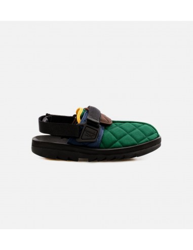 Beatnik Patchwork Mens Slides - Green/Blue 2023