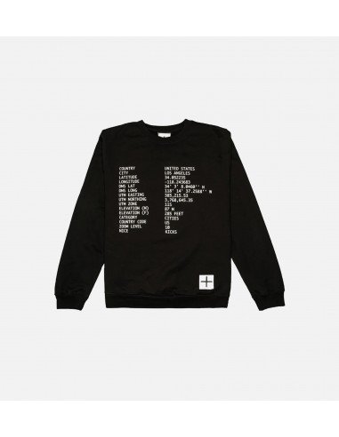 Nice Kicks 2018 Spring Map Collection Mens Crew - Black/Black sur le site 