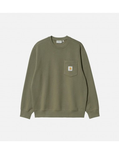 Pocket Sweater Mens Crew - Green rembourrage situé sous