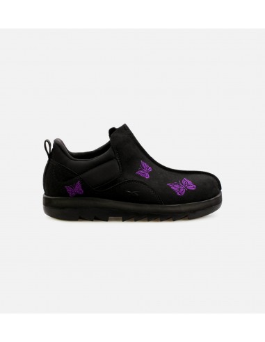 Needles Beatnik Moc Mens Lifestyle Shoe - Black/Purple pas cheres