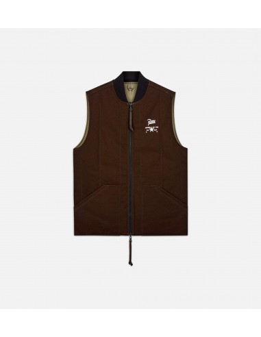 Patta Four Leaf Clover Utility Reversible Mens Vest - Brown offre 