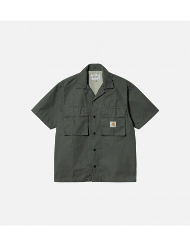 Wynton Mens Short Sleeve Shirt - Olive de technologie